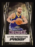 Stephen Curry 2025 Leaf Signature Series Midnight Gold Circles Pre-Production Proof #1/1 at PristineAuction.com