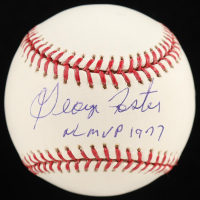 George Foster Signed OML Baseball Inscribed "NL MVP 1977" (Beckett) at PristineAuction.com