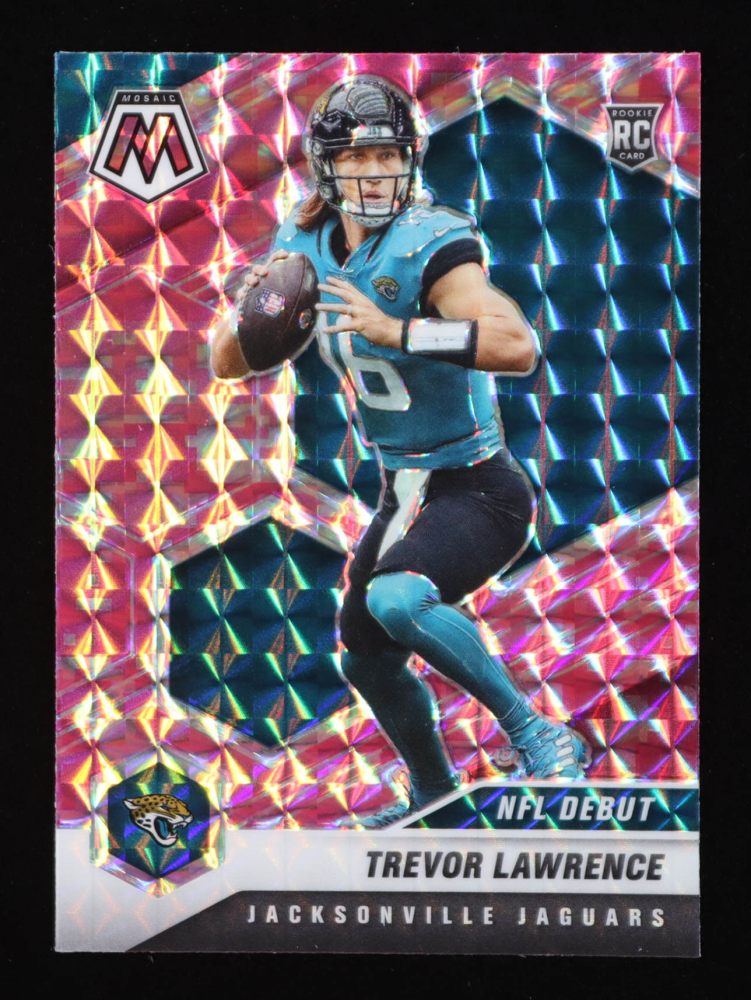 Trevor Lawrence 2021 Panini Mosaic Mosaic NFL Debut Camo Pink #241 RC