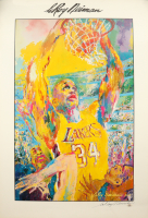 LeRoy Neiman Signed "Shaquille O'Neal" Lakers 27x39 Poster (PSA) at PristineAuction.com