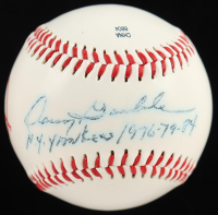 Oscar Gamble Signed Yankees Logo OML Baseball Inscribed "N.Y. Yankees 1976-79-84" (Beckett) at PristineAuction.com