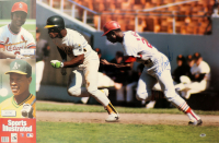 Lou Brock Signed Cardinals 23x35 1990 Sports Illustrated Vintage Poster (PSA) at PristineAuction.com