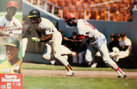Lou Brock Signed Cardinals 23x35 1990 Sports Illustrated Vintage Poster (PSA) at PristineAuction.com