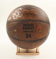Charles Barkley Signed Spalding Hall Of Fame Legends Basketball with Stand (PSA) at PristineAuction.com