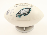 Harold Carmichael Signed Eagles Logo Football with Stand (PSA) at PristineAuction.com