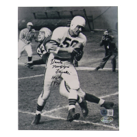 Dante "Gluefingers" Lavelli Signed Browns 8x10 Photo Inscribed "HOF 1975" (Beckett) at PristineAuction.com
