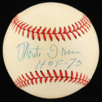 Monte Irvin Signed ONL Baseball Inscribed "HOF 73" (Beckett) at PristineAuction.com