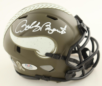 Bobby Bryant Signed Vikings Salute To Service Alternate Speed Mini Helmet (Beckett & PSA) at PristineAuction.com