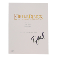 Elijah Wood Signed "The Lord of the Rings: The Fellowship of the Ring" Script Title Page (JSA) at PristineAuction.com