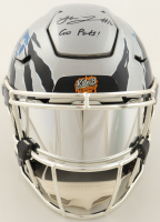 Jakobi Meyers Signed Patriots / Raiders Full-Size Authentic On-Field Speed-Flex Helmet With Visor Inscribed "Go Pats!" (CX by Steiner) at PristineAuction.com