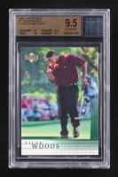 Tiger Woods 2001 Upper Deck #1 RC With Event Worn Shirt (BGS 9.5) at PristineAuction.com