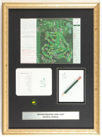 "Augusta National Golf Club" Custom Framed Site Map Display With Official Masters Pin, Note Pad & Scorecard at PristineAuction.com