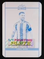 Lionel Messi 2024 Leaf Collective Printing Plate Cyan #LB-110 #1/1 at PristineAuction.com