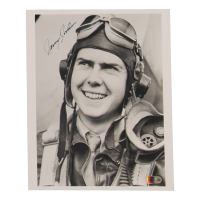 Gerald Johnson Signed 8x10 Photo WWII 56th FG Ace 16.5 Victories (AIV) at PristineAuction.com