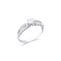 .42 CTW Natural Diamond Ring Mounted in 14Kt White Gold HI, I1-2 | Estimated Retail Value: $7,515 (IGI) at PristineAuction.com