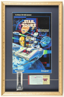 Disneyland "Star Tours" Custom Framed Poster Print Display With Park Ticket Booklet & Digital Watch at PristineAuction.com