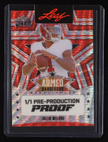 Jalen Milroe 2024 Leaf Metal Armed and Dangerous Pre-Production Proof Red Wave #NNO #1/1 RC at PristineAuction.com