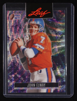 John Elway 2024 Leaf Pro Set Metal Pre-Production Proof Retro Wave Earth #NNO #1/1 at PristineAuction.com