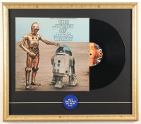 1977 "Star Wars" Custom Framed Original Motion Picture Soundtrack Double LP Vinyl Record Album Display with Pin at PristineAuction.com
