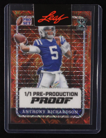 Anthony Richardson 2023 Leaf Pro Set Metal Pre-Production Proof Fire Mojo #NNO #1/1 RC at PristineAuction.com