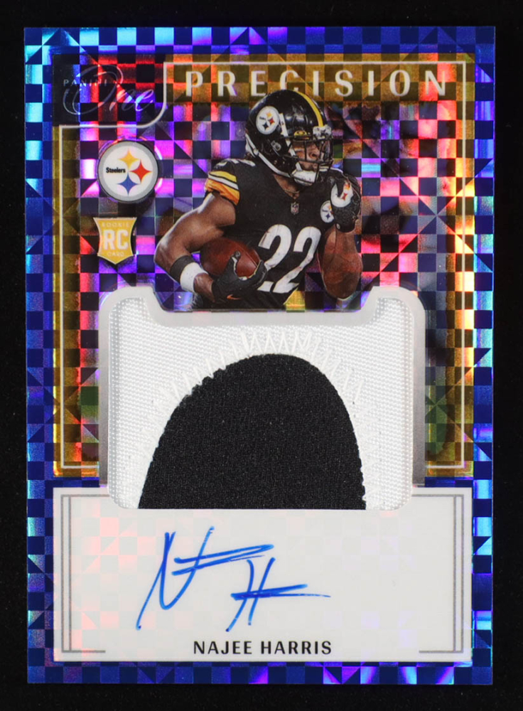 Najee Harris 2021 Panini One Precision Rookie Patch Autographs Blue #313 #14/35 RC