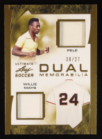 Pele / Willie Mays 2023 Leaf Ultimate Soccer Dual Memorabilia Gold #UDM20 #08/27 at PristineAuction.com