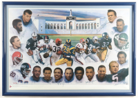 Jim Brown, Thurman Thomas, Marcus Allen, Eric Dickerson | Running Back Greats & Hall of Famers LE Custom Framed Print #87/200 Signed By (24) (PSA) at PristineAuction.com