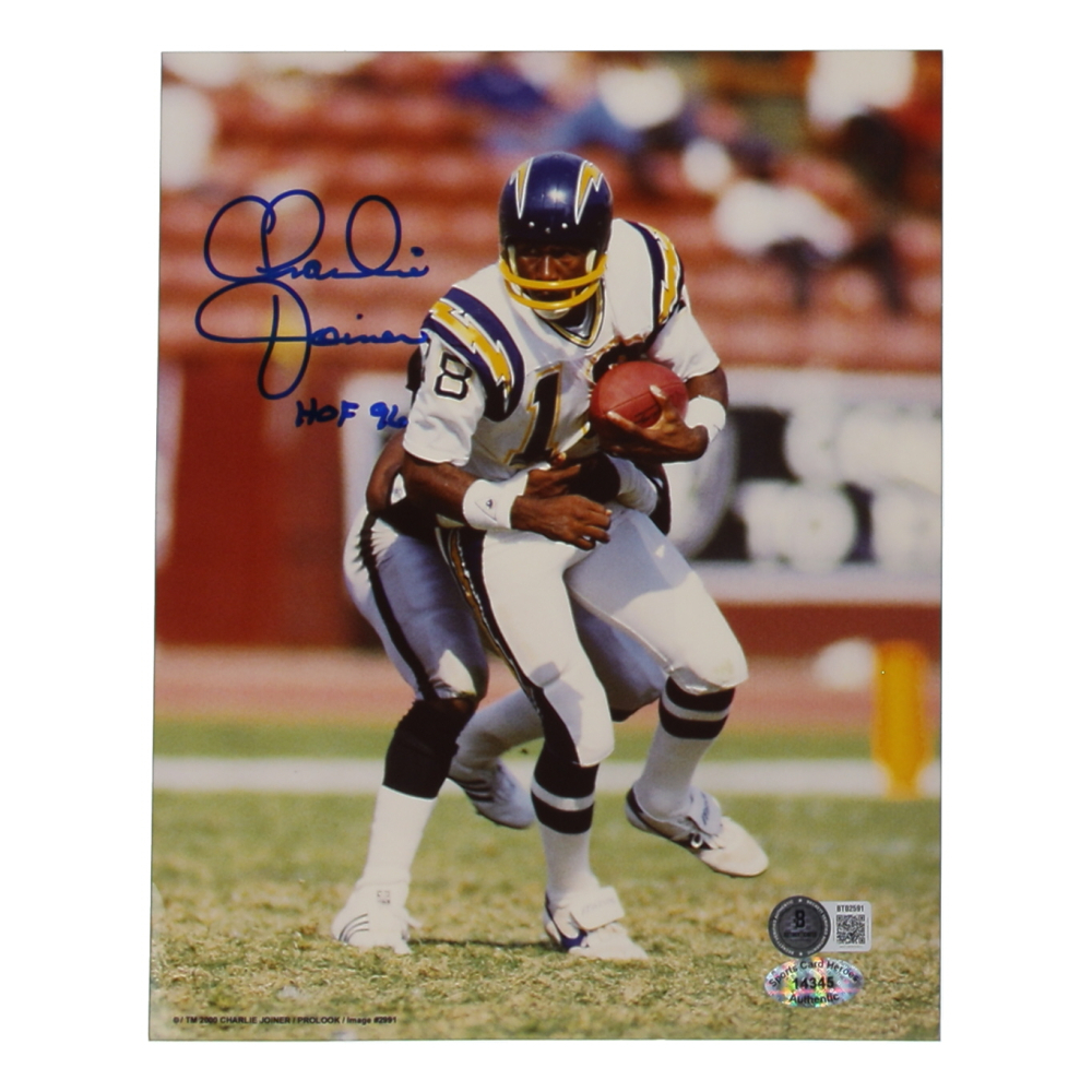 Charlie Joiner Signed Chargers 8x10 Photo Inscribed "HOF '96" (Beckett) at PristineAuction.com