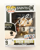 Drew Brees Signed Saints #138 Funko Pop! Vinyl Figure (SWAU) at PristineAuction.com