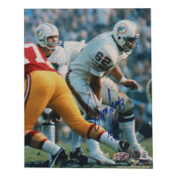 Jim Langer Signed Dolphins 8x10 Photo Inscribed "HOF '87" (Beckett) at PristineAuction.com
