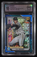 Paul Skenes 2024 Bowman Chrome Prospects Blue Shimmer Refractors #BCP125 RC #63/150 (Arena Club 10) at PristineAuction.com