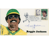 Reggie Jackson Signed Athletics Artwork Cachet Envelope (JSA) at PristineAuction.com