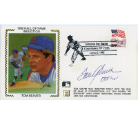 Tom Seaver Signed 1992 Hall of Fame Induction Cachet Envelope Inscribed "HOF 92" (JSA) at PristineAuction.com