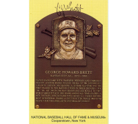 George Brett Signed Hall of Fame Plaque Postcard (JSA) at PristineAuction.com