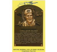 Jim Palmer Signed Hall of Fame Plaque Postcard (JSA) at PristineAuction.com