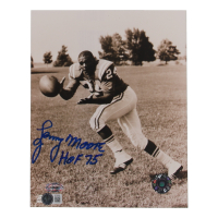 Lenny Moore Signed Colts 8x10 Photo Inscribed "HOF 75" (Beckett) at PristineAuction.com