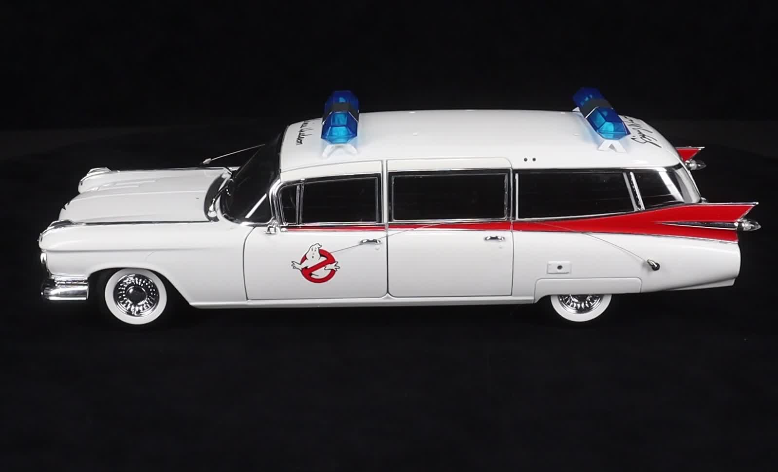 Sigourney Weaver & Ernie Hudson Signed "Ghostbusters" Ecto-1 1:18 Diecast Car (Beckett & Celebrity Authentics) at PristineAuction.com