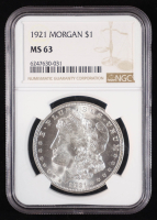 1921 Morgan Silver Dollar (NGC MS63) at PristineAuction.com