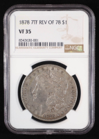 1878 Morgan Silver Dollar, 7TF REV OF 1878 (NGC VF35) at PristineAuction.com