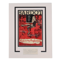 Brigitte Bardot Signed Custom Matted Cut (ACOA) at PristineAuction.com