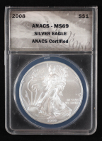 2008 American Silver Eagle (ANACS MS69) at PristineAuction.com
