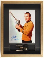 William Shatner Signed "Star Trek" Custom Framed Photo Display with Starship Enterprise Figure Inscribed "Captain Kirk" (JSA) at PristineAuction.com