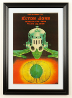 Elton John 1973 Pacific Coliseum Live In Concert Custom Framed Poster Print at PristineAuction.com