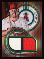 Mike Trout 2025 Topps Tribute Dual Relics Green #DRMT #9/99 at PristineAuction.com