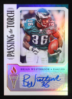 Brian Westbrook / Miles Sanders RC 2019 Panini Passing the Torch Passing the Torch Dual Autographs Gold #63 #2/5 at PristineAuction.com