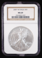 2007-W American Silver Eagle - West Point Mint (NGC MS69) at PristineAuction.com