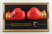 Mike Tyson Signed Custom Framed Everlast Boxing Glove Display with MGM Grand Pin & Name Plaque (Tyson) at PristineAuction.com
