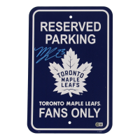 Matthew Knies Signed Maple Leafs Plastic Parking Sign (Beckett) at PristineAuction.com