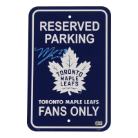 Matthew Knies Signed Maple Leafs Plastic Parking Sign (Beckett) at PristineAuction.com