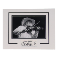 Charlie Daniels Signed Custom Matted Cut Inscribed "God Bless" (ACOA) at PristineAuction.com